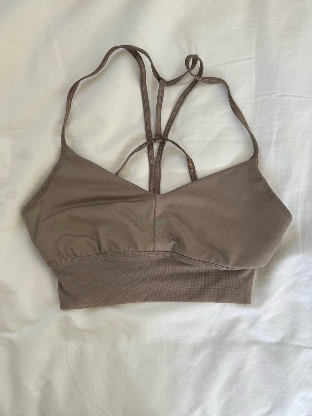 ALO Yoga Strappy Bralette in Taupe
